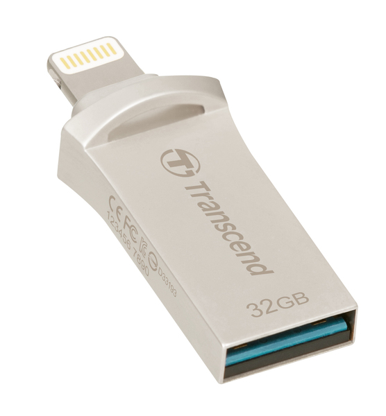 Transcend 32 Gt JetDrive Go 500 Lightning/USB 3.0 -muistitikku, Hopea