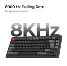 Keychron V1 Ultra 75% 8K Wireless Mechanical Gaming Keyboard, Keychron Silk POM Red, Black