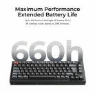 Keychron V1 Ultra 75% 8K Wireless Mechanical Gaming Keyboard, Keychron Silk POM Red, Black
