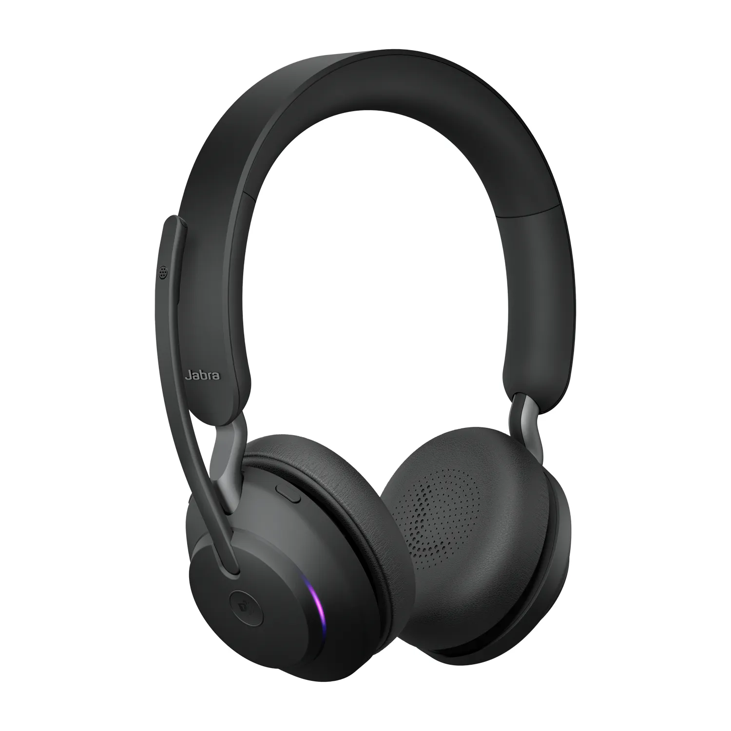Jabra Evolve2 65 tr&aring;dl&ouml;s stereoheadset + USB-A laddningsbas, black/beige