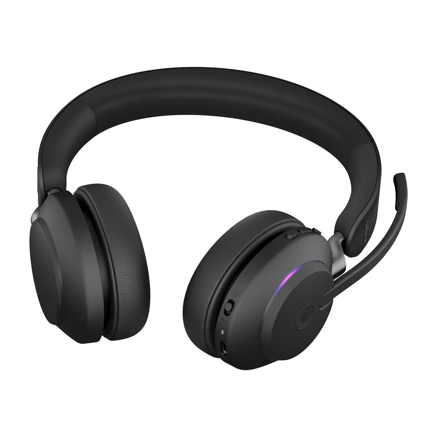 Jabra Evolve2 65 Wireless Stereo Headset with USB-C adapter and charging stand, Black