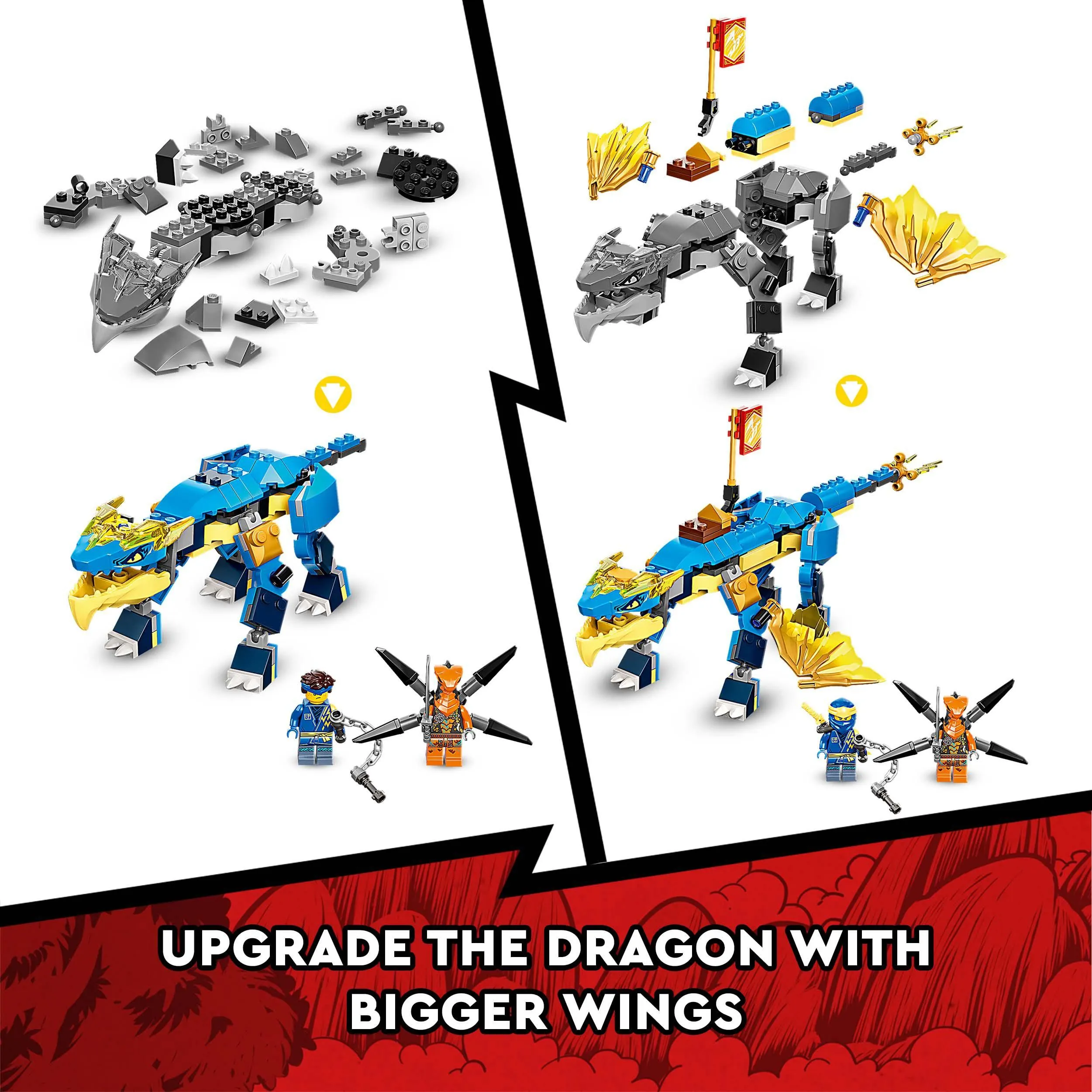 Lego Ninjago -Evoluutio: Jayn ukkoslohik&auml;&auml;rme 71760