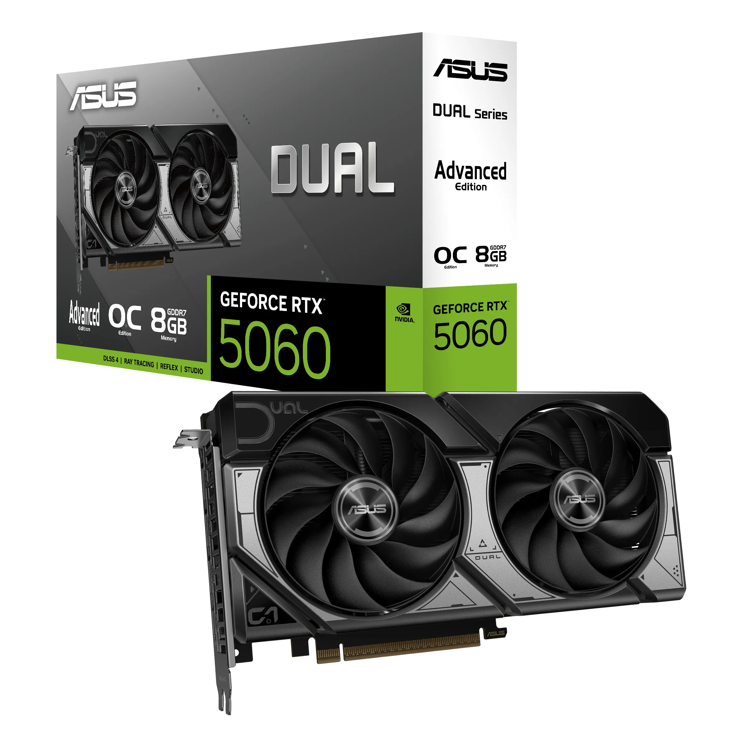 Asus GeForce RTX 5060 Dual OC 8 Gt -n&auml;yt&ouml;nohjain