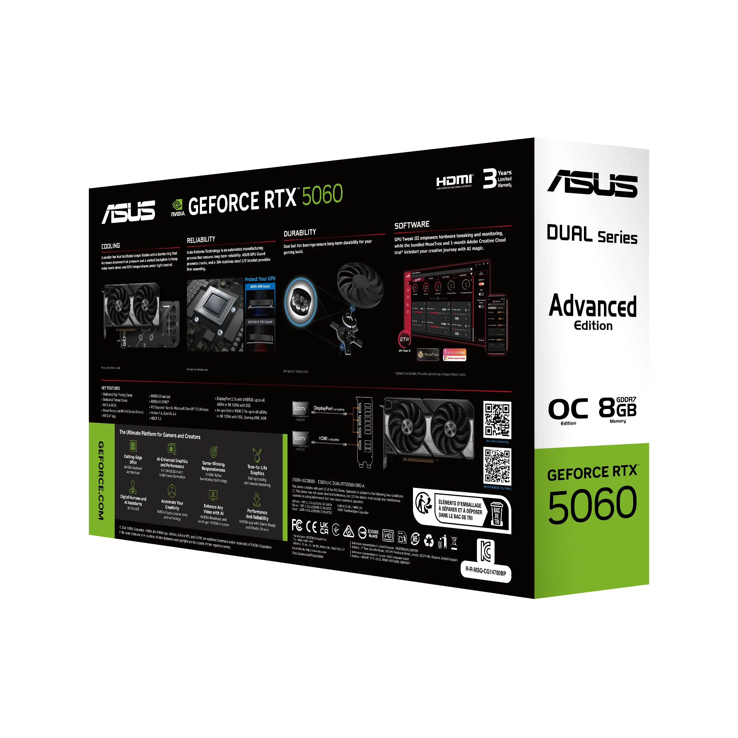 Asus GeForce RTX 5060 Dual OC 8 Gt -n&auml;yt&ouml;nohjain