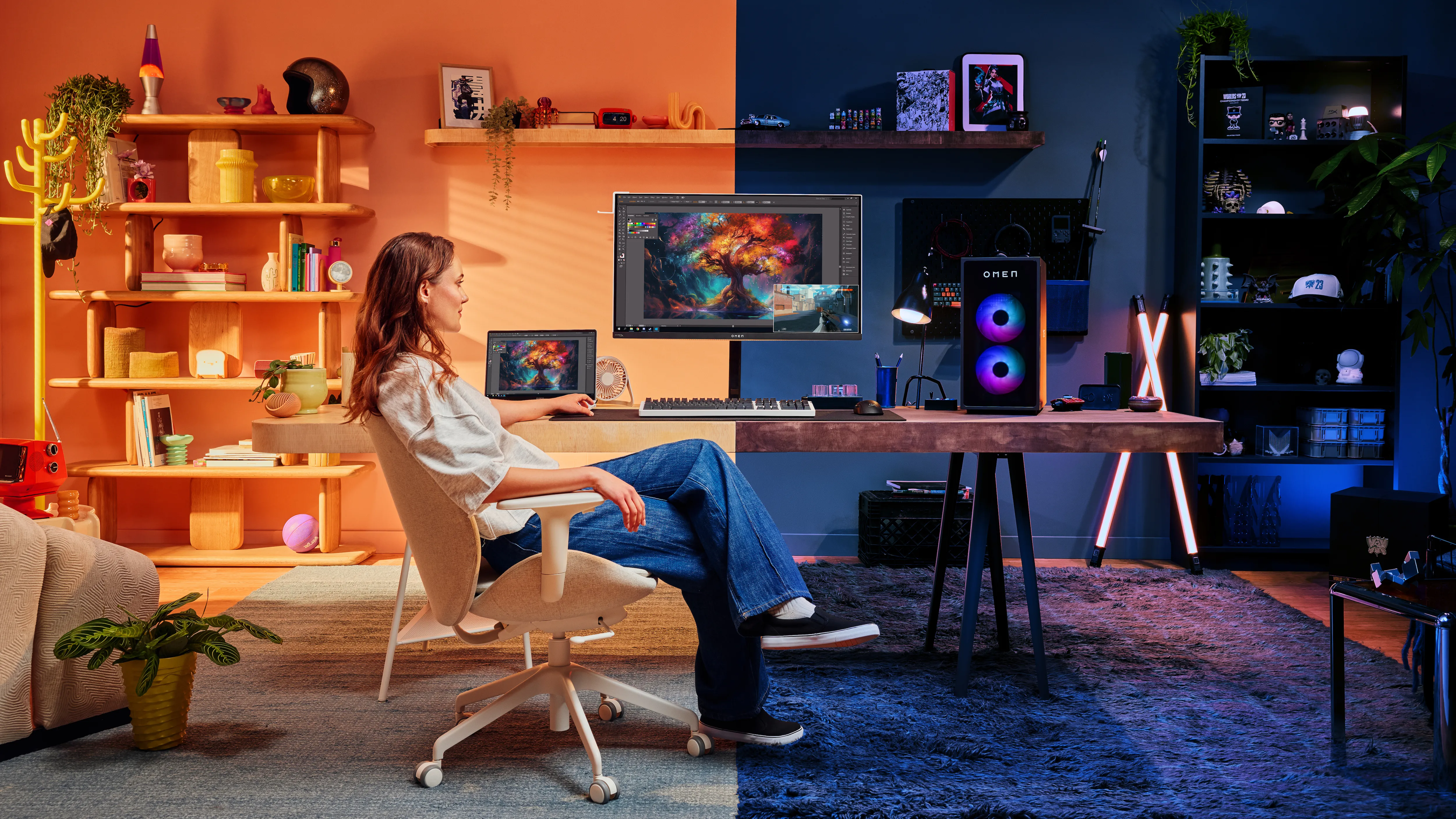 HP OMEN Transcend 32 32" 4K UHD, OLED, 240Hz Gaming Monitor with USB-C hub