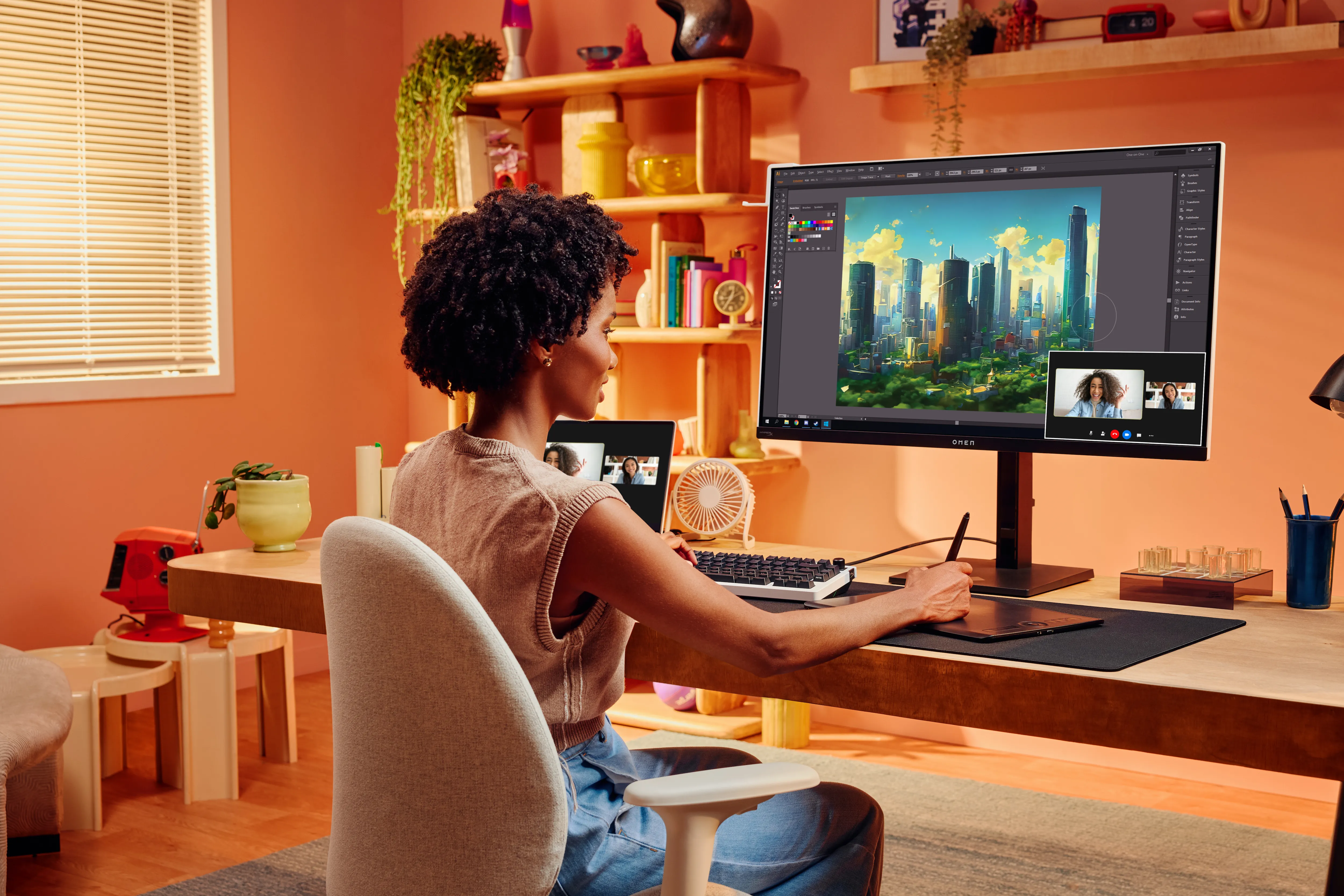 HP OMEN Transcend 32 32" 4K UHD, OLED, 240Hz Gaming Monitor with USB-C hub