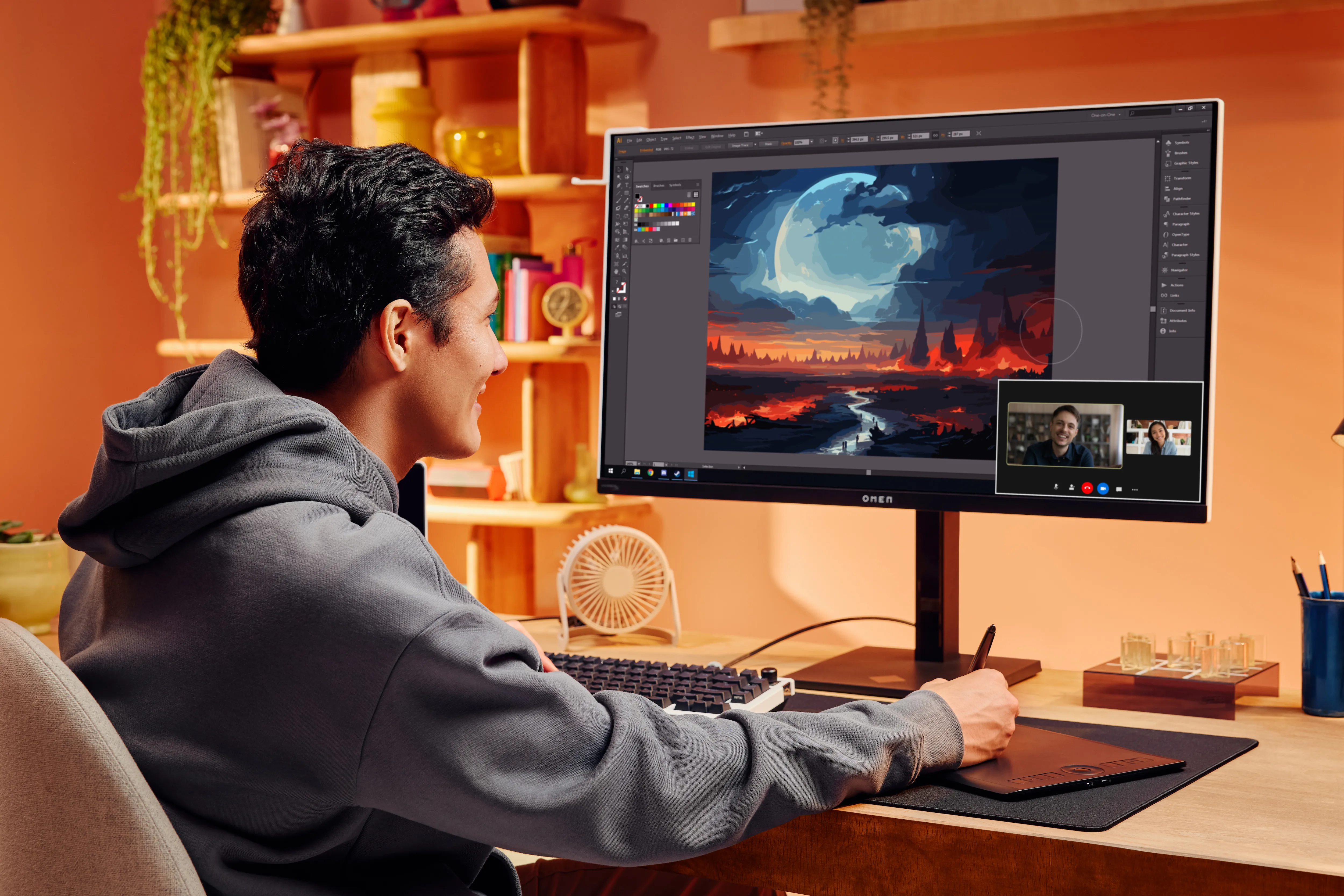 HP OMEN Transcend 32 32" 4K UHD, OLED, 240Hz Gaming Monitor with USB-C hub