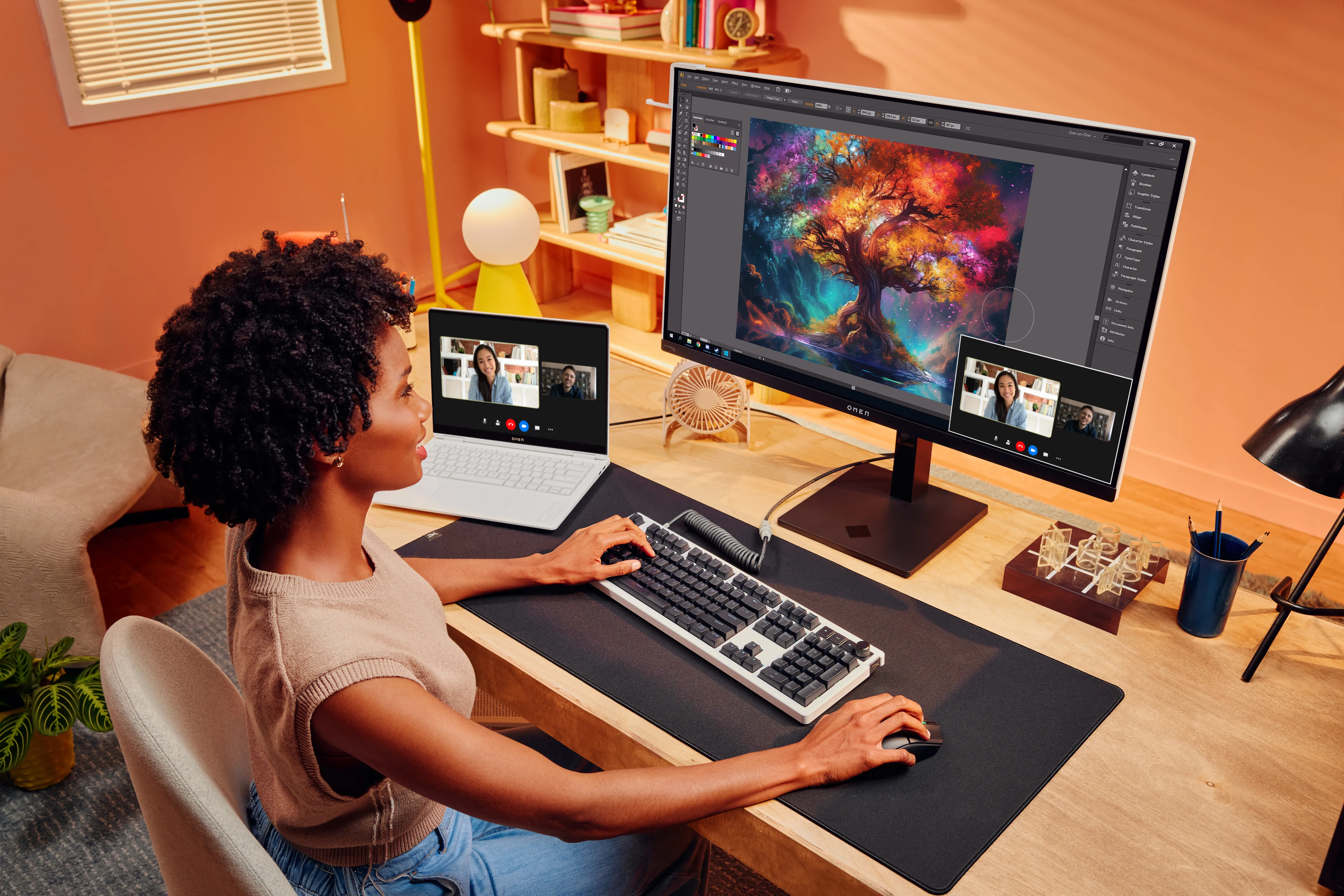 HP OMEN Transcend 32 32" 4K UHD, OLED, 240Hz Gaming Monitor with USB-C hub