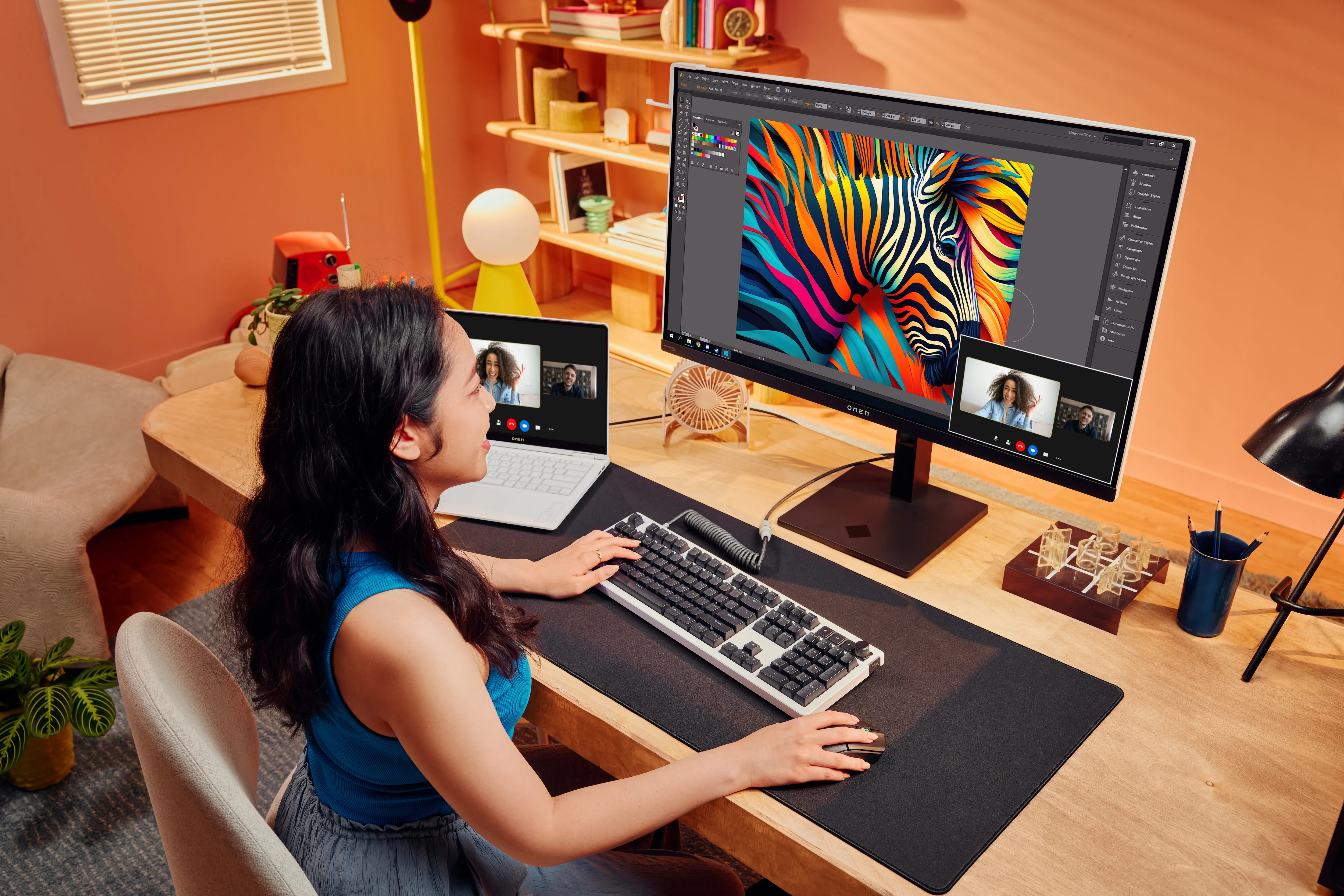 HP OMEN Transcend 32 32" 4K UHD, OLED, 240Hz Gaming Monitor with USB-C hub