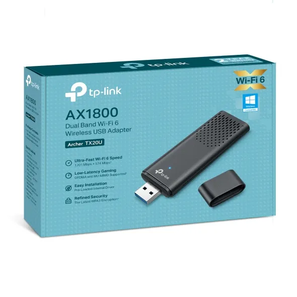 TP-Link AX1800 Dual-Band Wi-Fi 6 USB Adapter /Archer TX20U