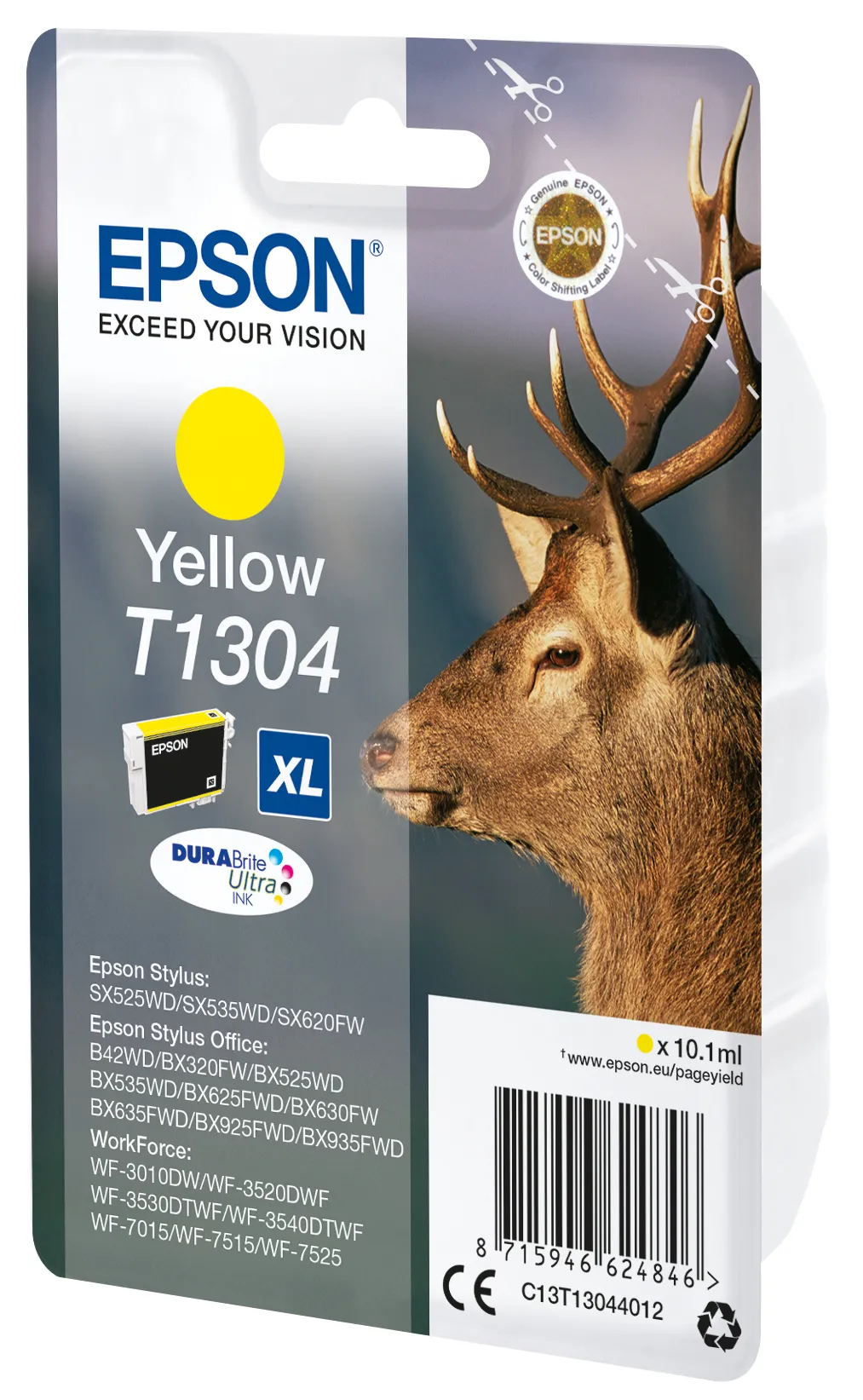 Epson T1304 XL-mustekasetti, 10.1 ml, keltainen