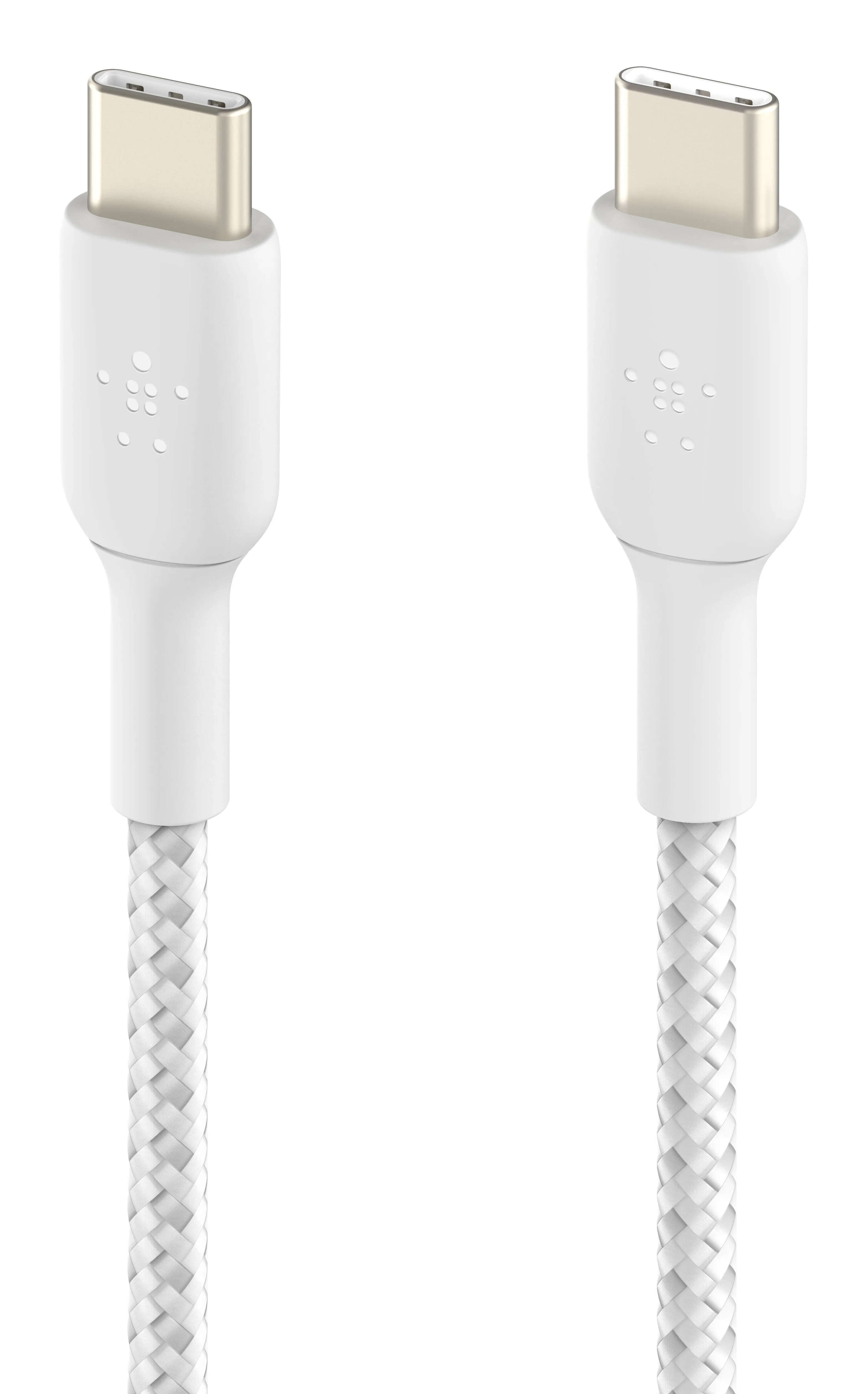 Belkin Braided USB-C - USB-C 60W - cable, White, 2m, 2pcs