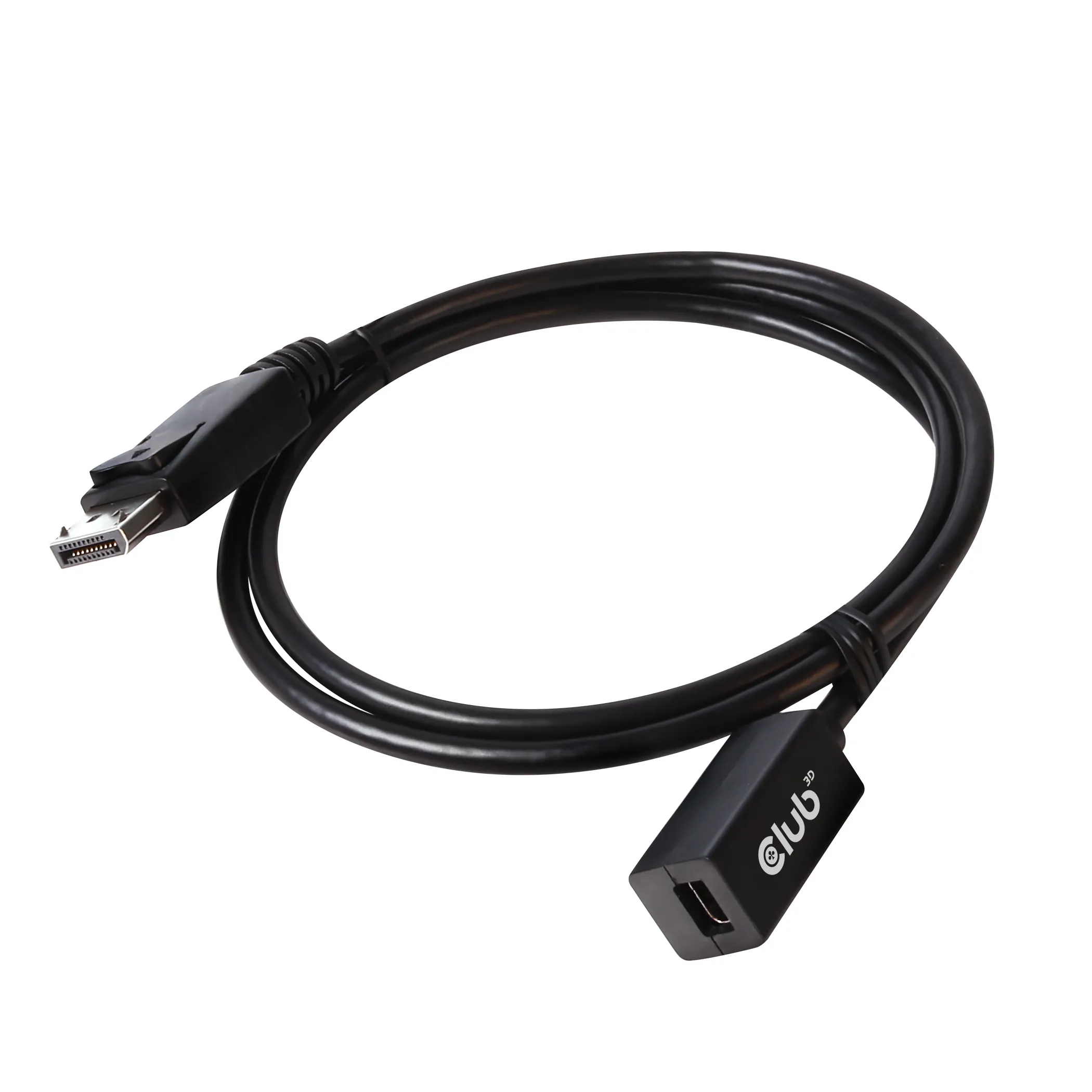CLUB 3D CAC-1120 - Mini DisplayPort till DisplayPort-videokabel (1 m), Svart