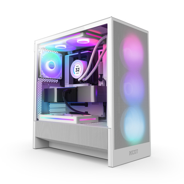NZXT H5 Flow RGB (2024) Midi-Tower Case with window, White