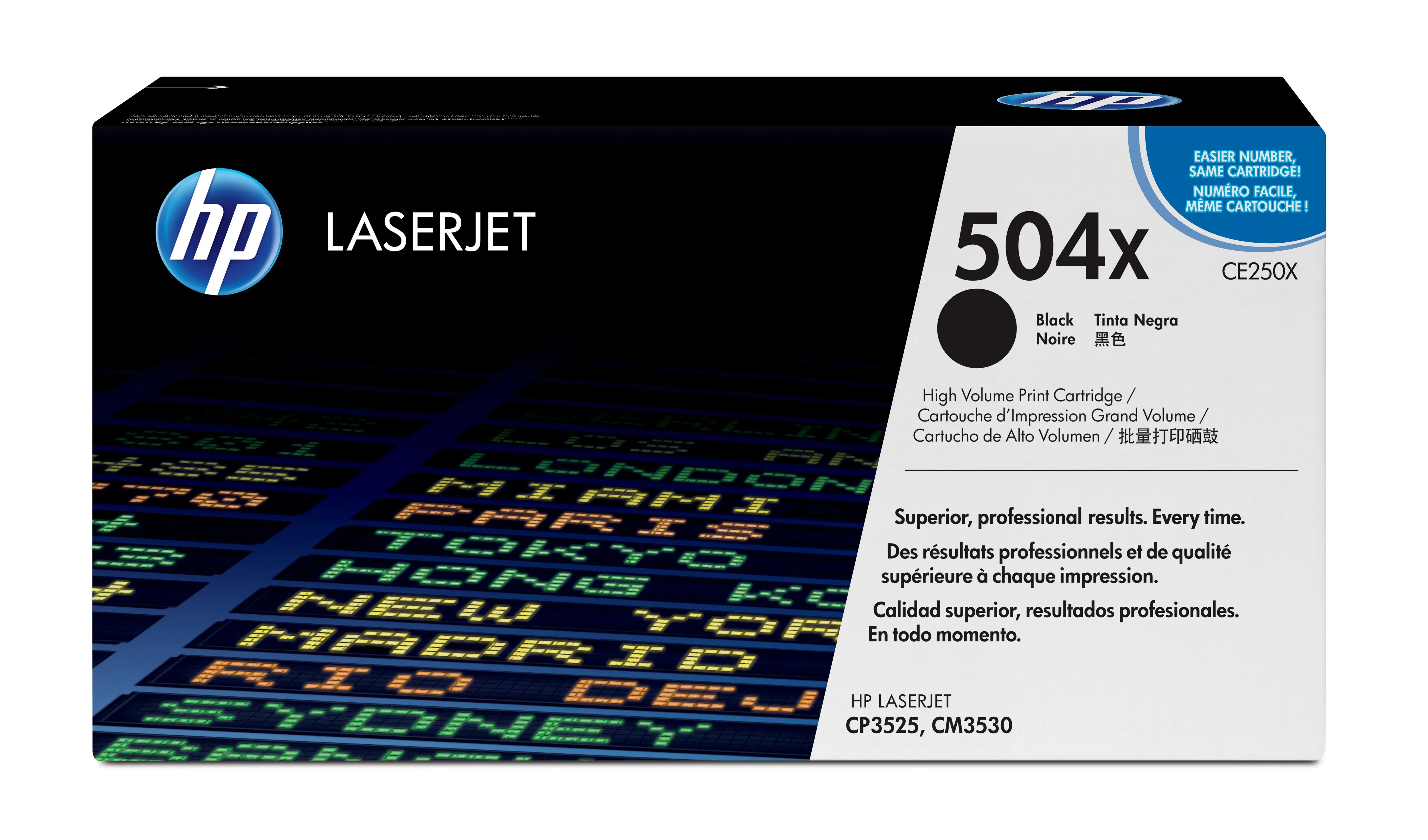 HP Toner CE250X black ColorSphere Color LaserJet CP3525