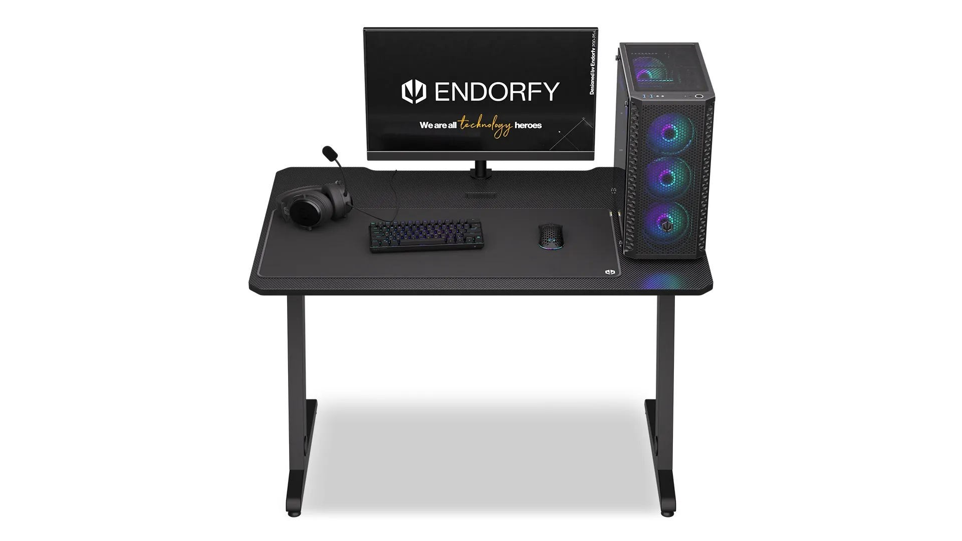 Endorfy Atlas S - spelbord, Svart, 114x74cm