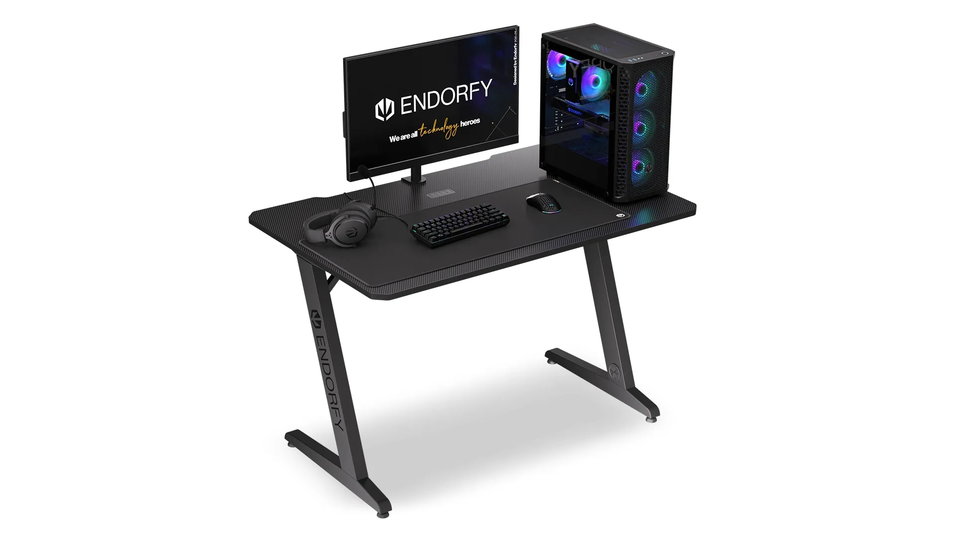 Endorfy Atlas S - spelbord, Svart, 114x74cm