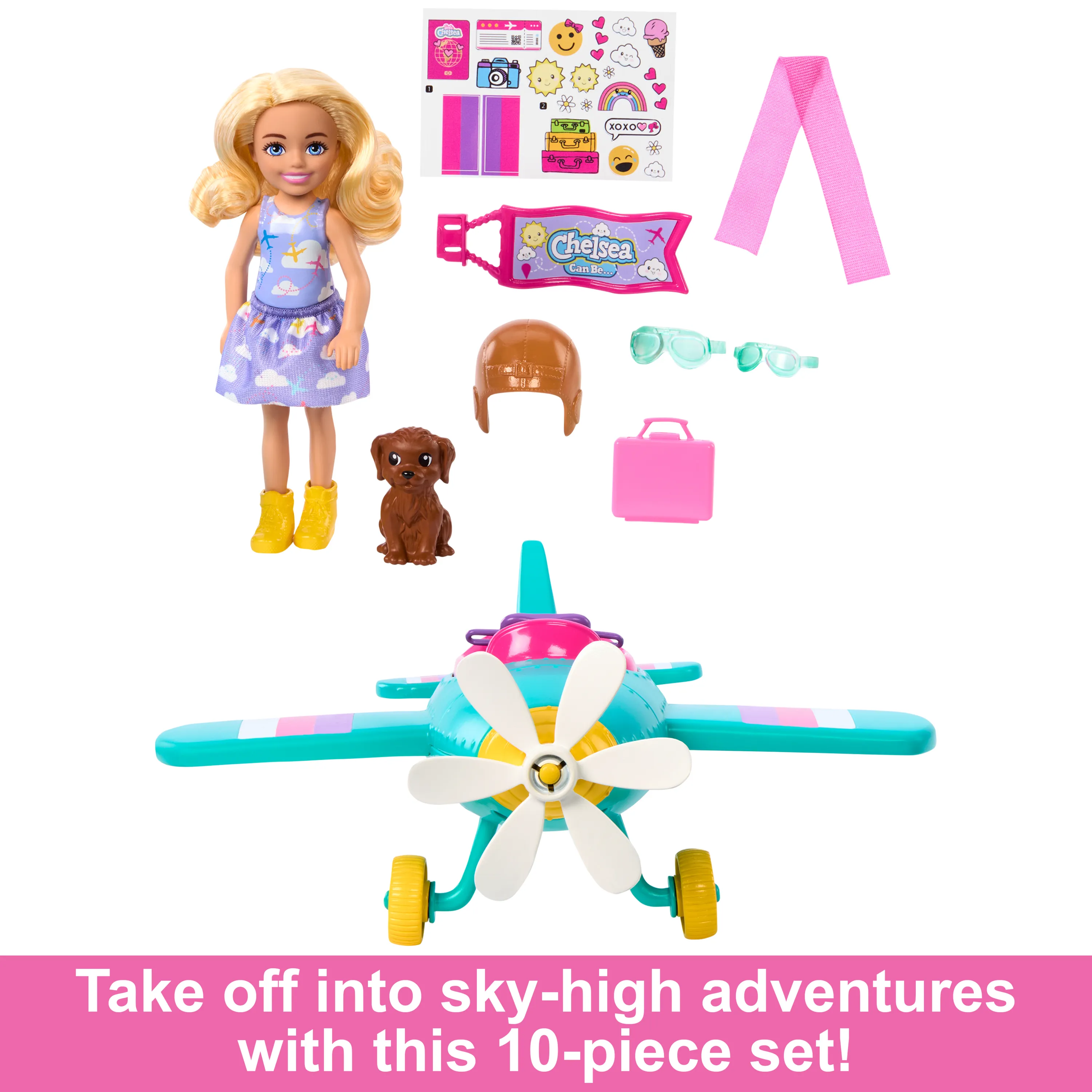 Mattel Barbie Family &amp; Friends New Chelsea Can Be Plane Doll