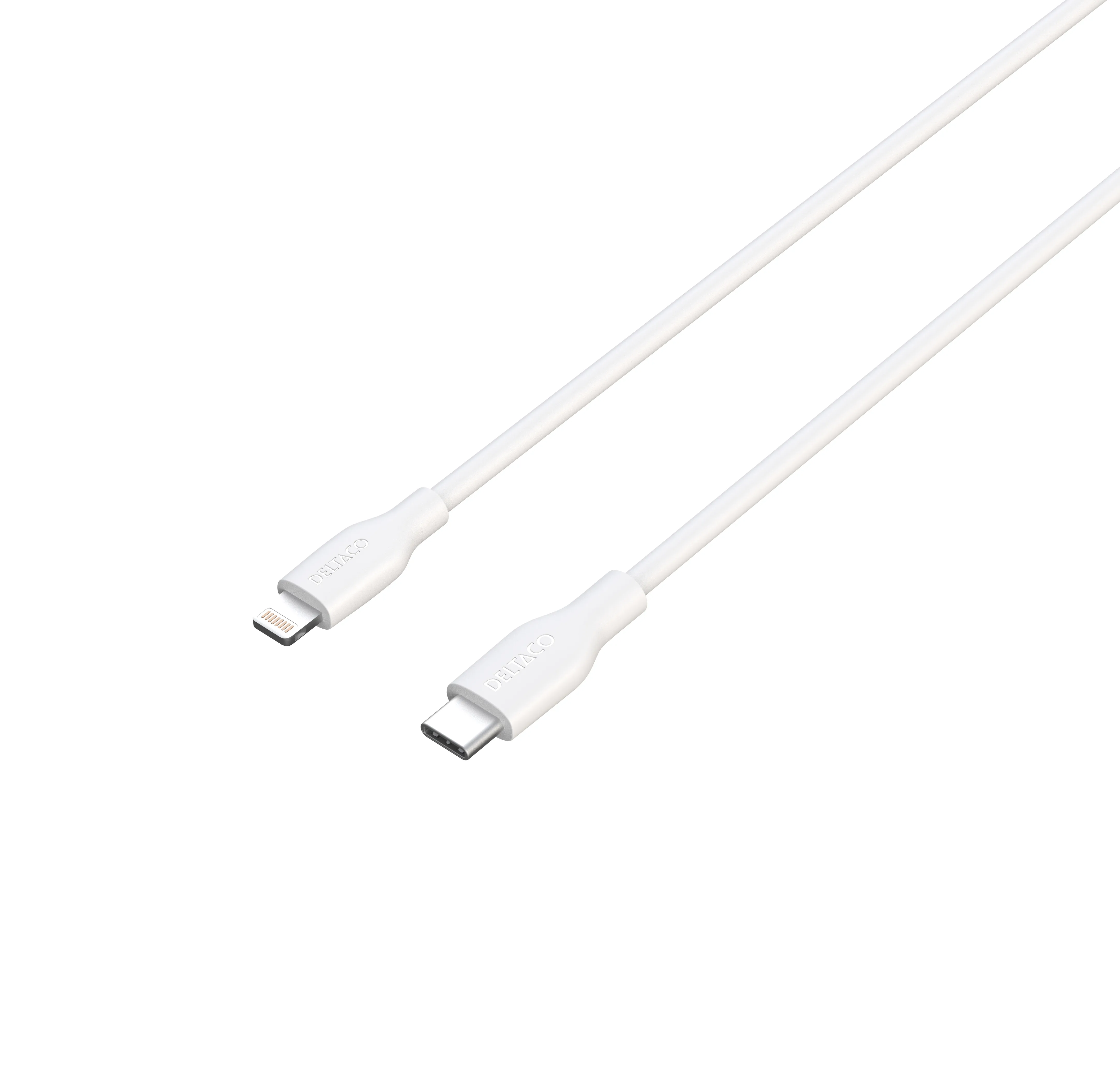 Deltaco USB-C - Lightning, C94 - cable, White, 2m