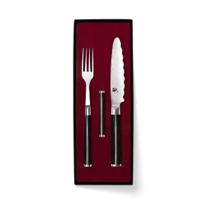 KAI Shun Cutlery  3-pcs Fork, Knife, Knife Rest