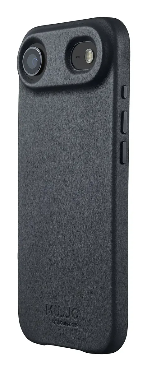 Mujjo Full Leather MagSafe Case for iPhone 17, Basalt