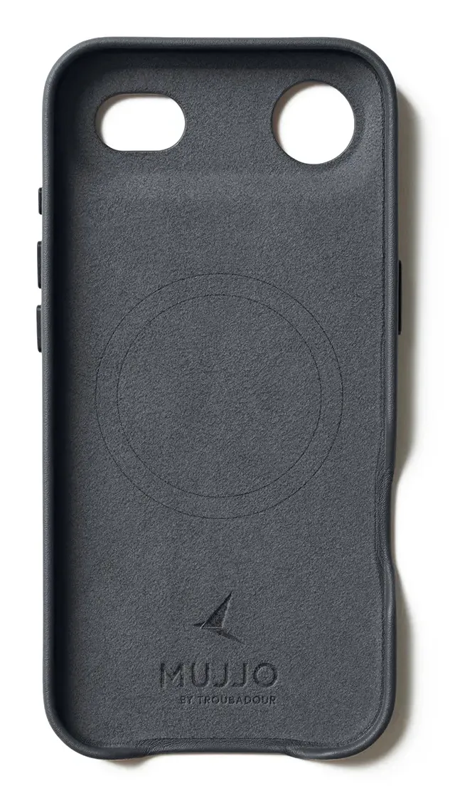 Mujjo Full Leather MagSafe Case for iPhone 17, Basalt