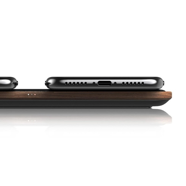 Nomad Base Station Hub Walnut - QI-laddare