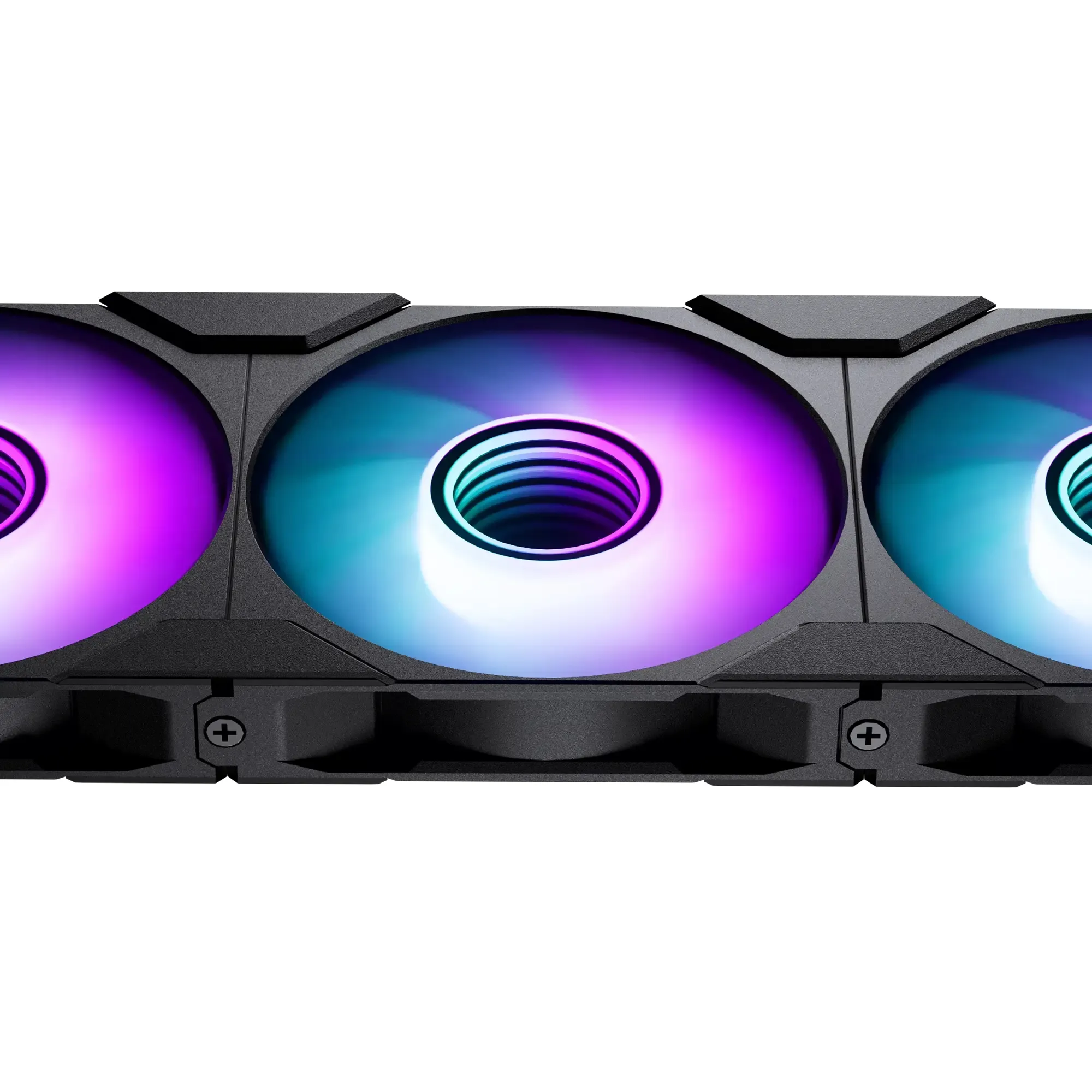 Phanteks M25 Gen2 120 mm PWM Reversed Airflow D-RGB chassifl&auml;kt, 3-pack, svart