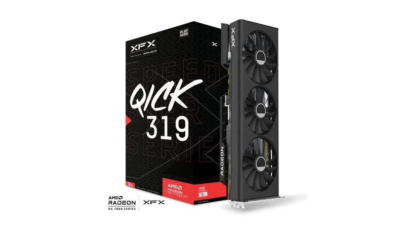 XFX Radeon RX 7700 XT Speedster QICK 319 Black 12 GB - Grafikkort