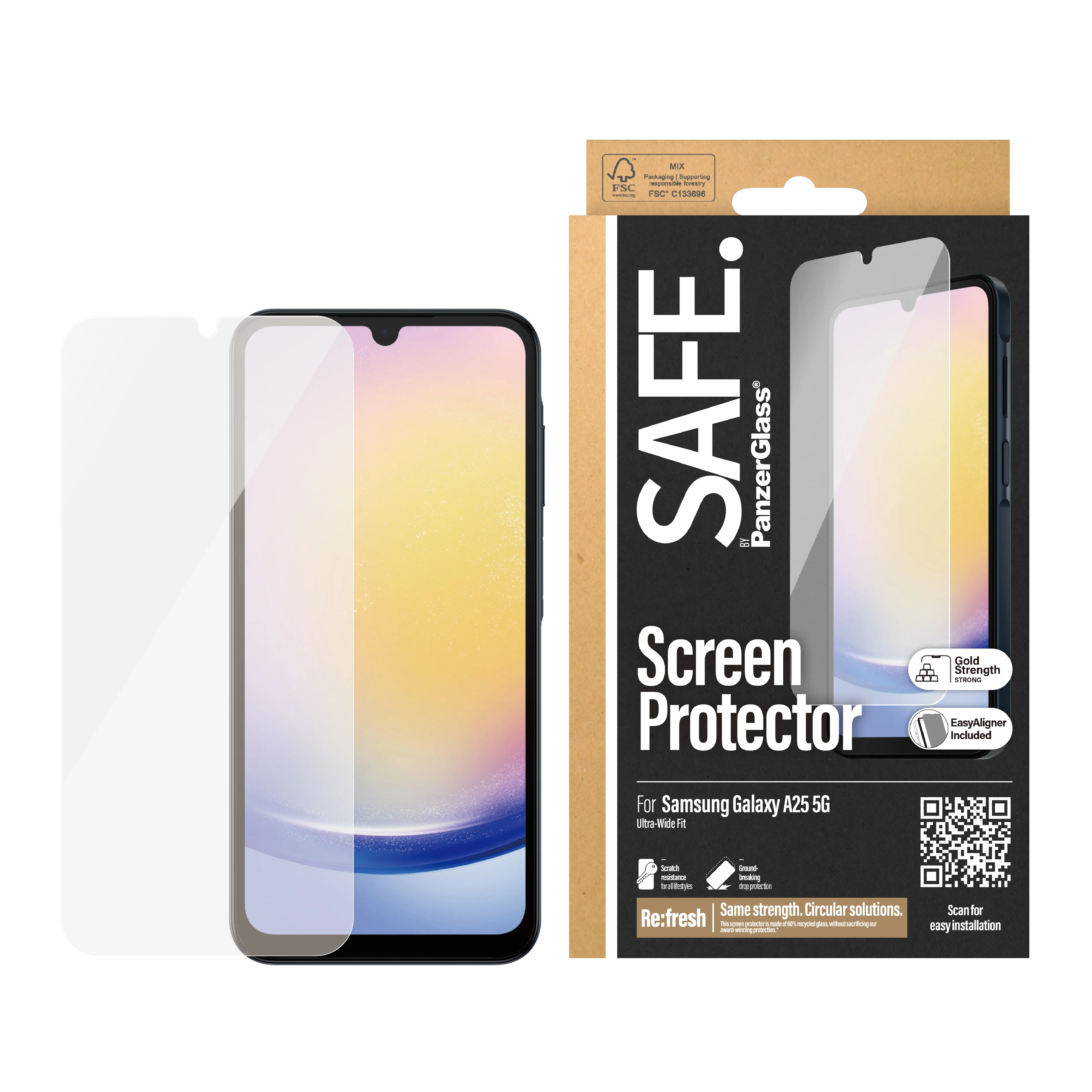PanzerGlass SAFE Ultra-Wide Fit Galaxy A25 5G - Screen Protector