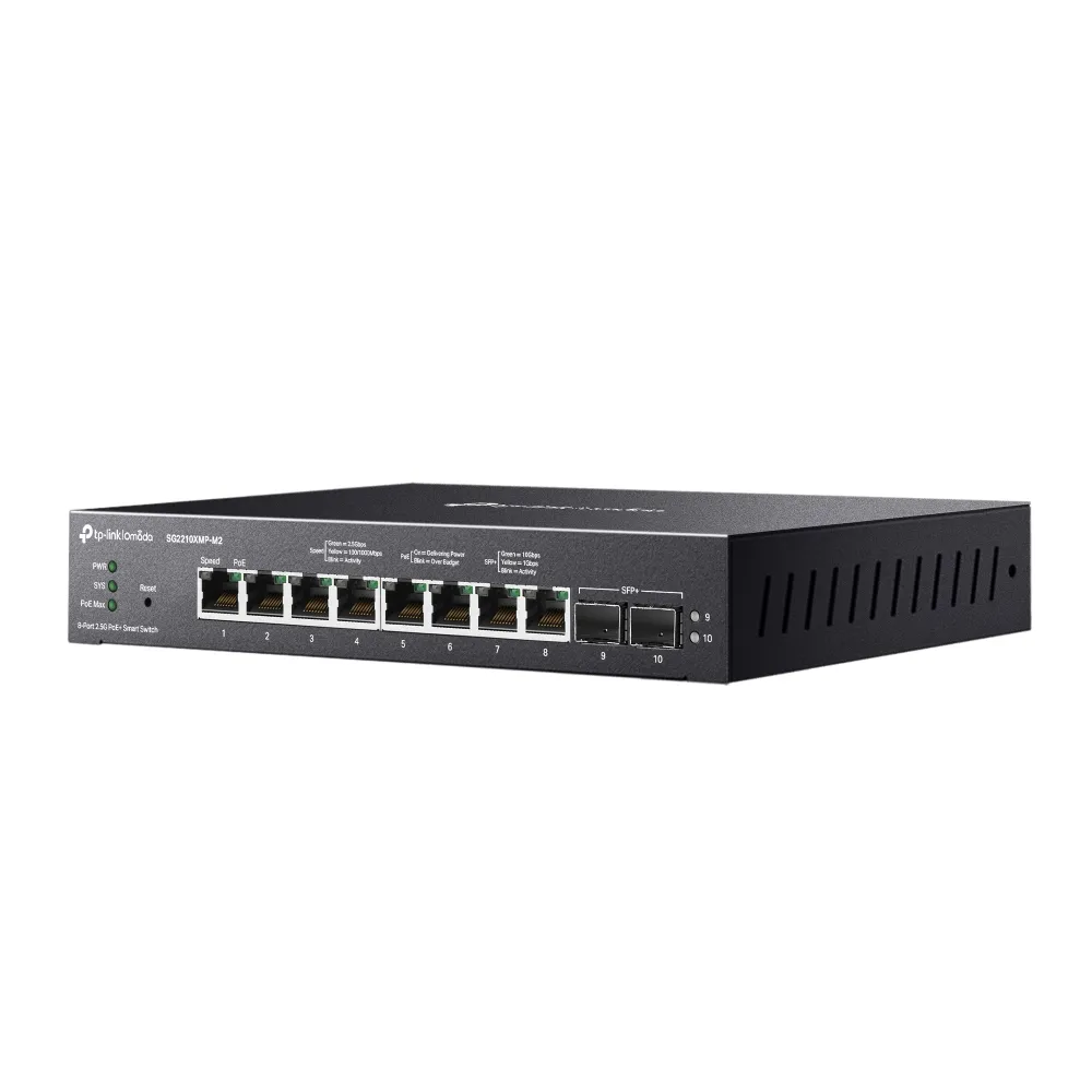 TP-LINK Omada SG2210XMP-M2 - Managed Switch, Black