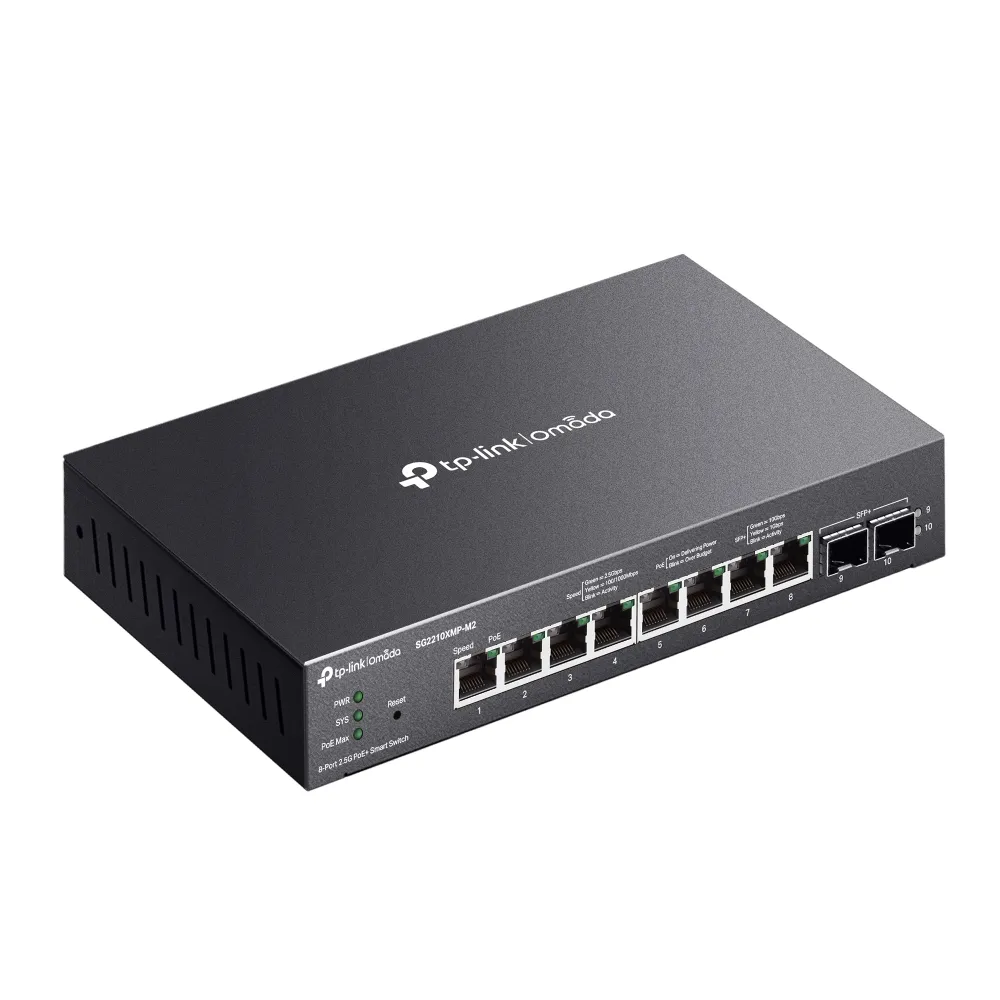 TP-LINK Omada SG2210XMP-M2 - Managed Switch, Black