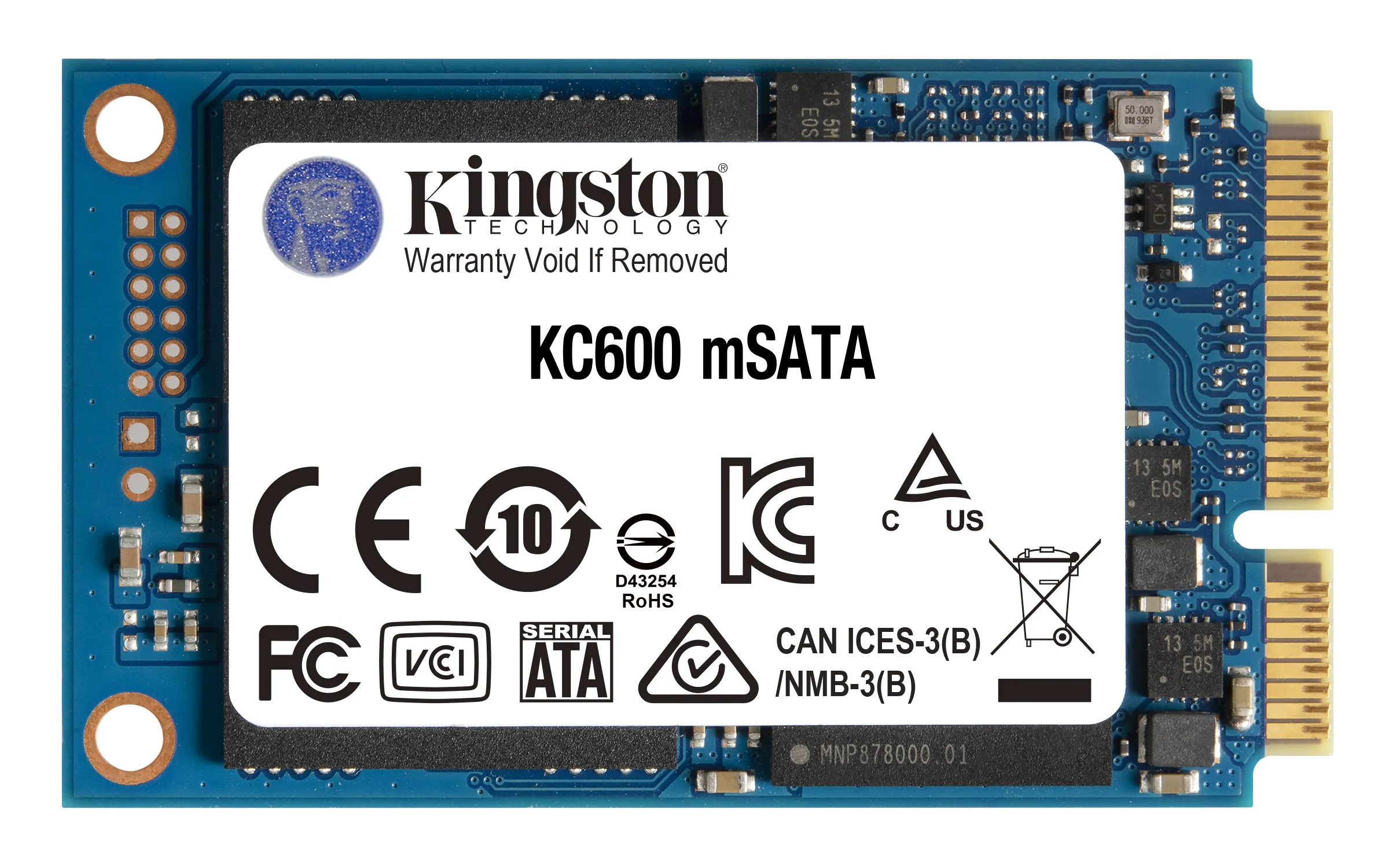 Kingston 256G SSD KC600 SATA3 mSATA 256GB, SATA III, mSATA - SSD