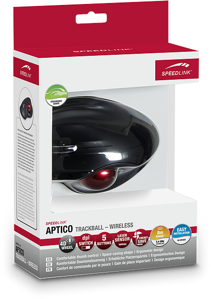 Speedlink APTICO Trackball Wireless, black