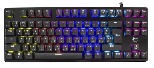 WHITE SHARK SPARTAN GAMING MEKAANINEN RGB-PELIN&Auml;PP&Auml;IMIST&Ouml; NORDIC OUTEMU BLUE KYTKIMET