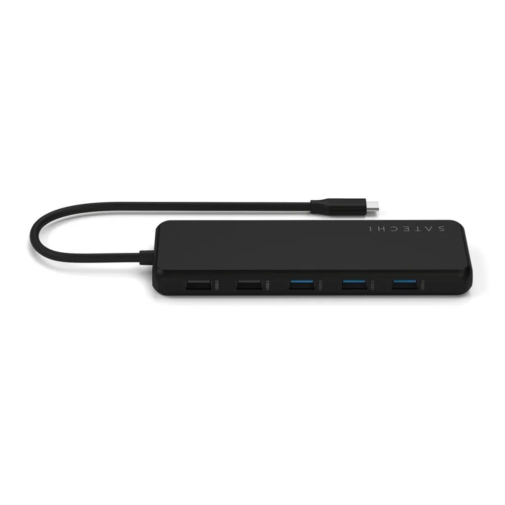 Satechi 13-in-1 USB-C kolminkertainen moniporttinen näytön sovitin - musta