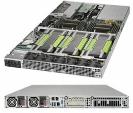Supermicro SuperServer 1029GQ-TRT - Palvelin - telineasennettava - 1U - 2-teinen - RAM 0 GB - SATA - pikavaihto 2.5" - ei kiintolevy&auml; - AST2500 - GigE, 10 GigE