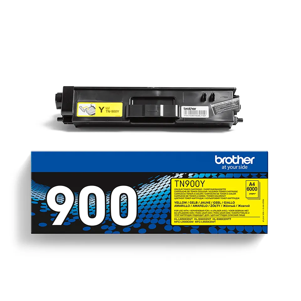 Brother TN-900Y Extra High Yield lasertoner, gul