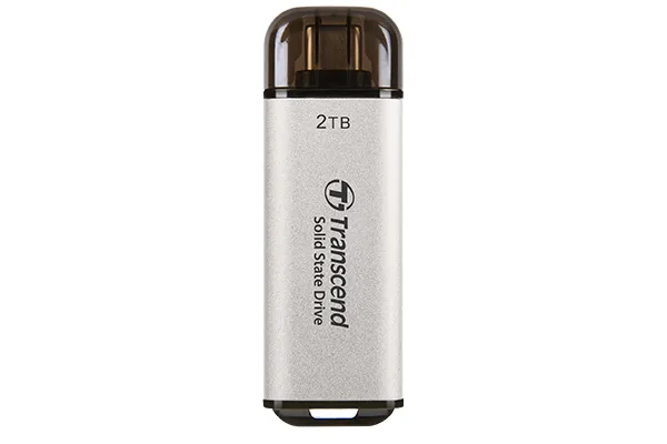 TRANSCEND 2TB,USB EXTERNAL SSD, ESD300S, USB 10GBPS, TYPE C,SILVER