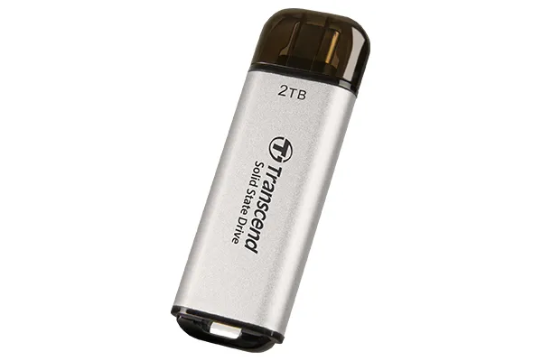 TRANSCEND 2TB,USB EXTERNAL SSD, ESD300S, USB 10GBPS, TYPE C,SILVER