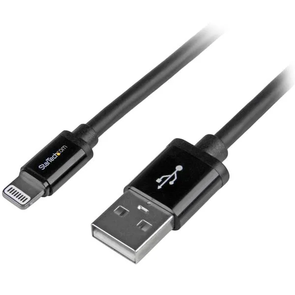 Startech USB-A - Lightning - cable, 2 m, Black