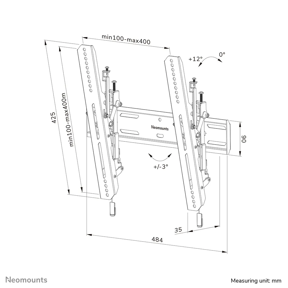 NEOMOUNTS SELECT SCREEN WALL MOUNT (TILT, VESA 400X400)