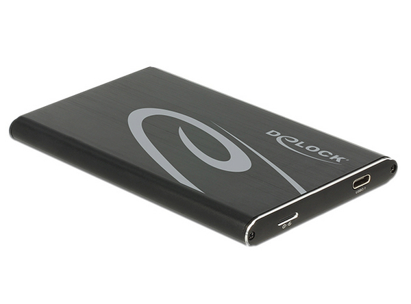 DeLOCK ulkoinen kotelo 1x2,5&quot; SATA-levylle, USB 3.1 Gen2, max 7mm