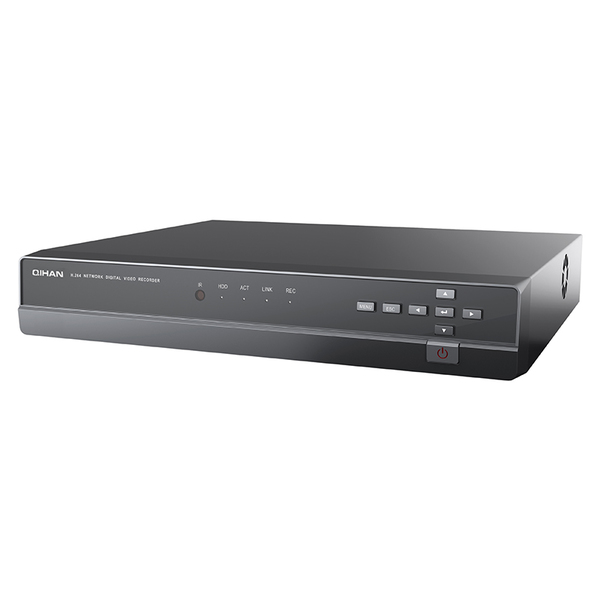 Qihan QH-D7016C, 16-kanal DVR, 720p, Android/iOS, 1x3,5" plats, svart