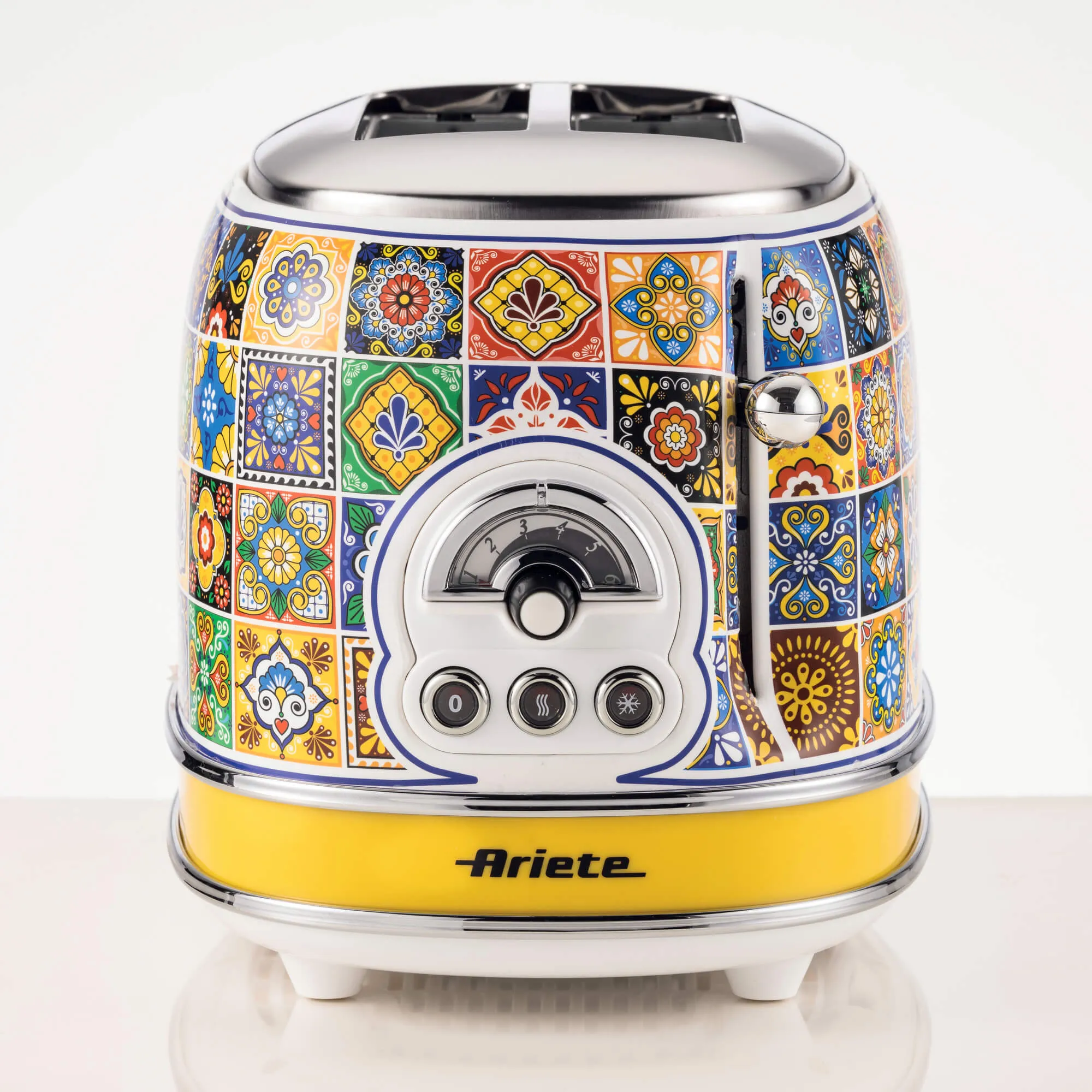 Ariete Positano toaster, 2 slices, Blue and Yellow (Positano style)