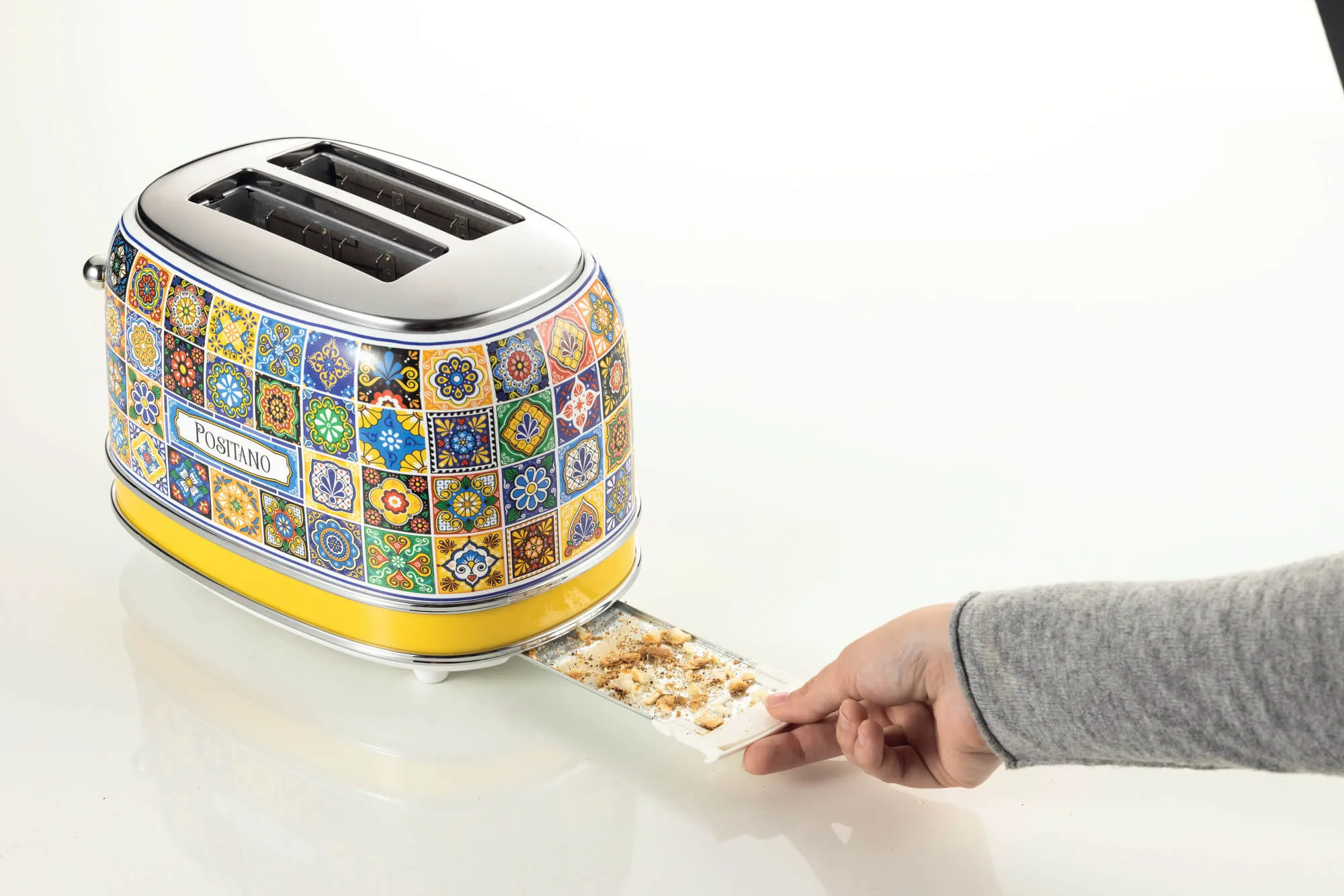 Ariete Positano toaster, 2 slices, Blue and Yellow (Positano style)