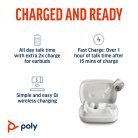 POLY VOYAGER FREE 60 UC WITH BASIC CHARGE CASE USB-A F60TR F60TL F60T CBF60 BT700 WHITE WW