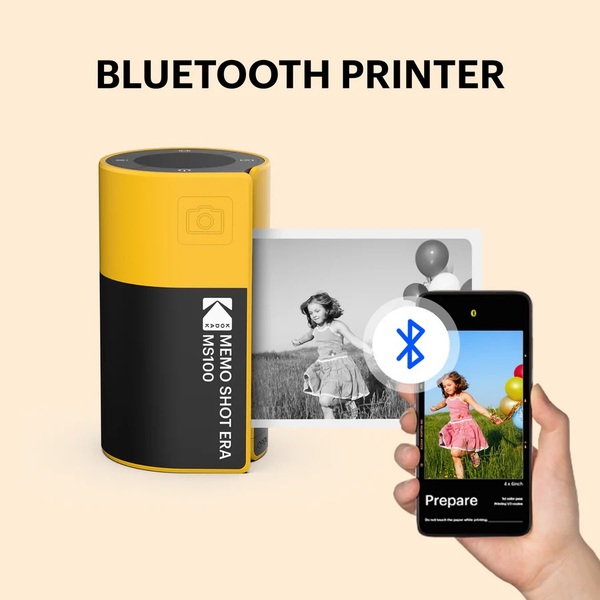 KODAK Instant Camera Memo Shot MS100 Yellow Bundle