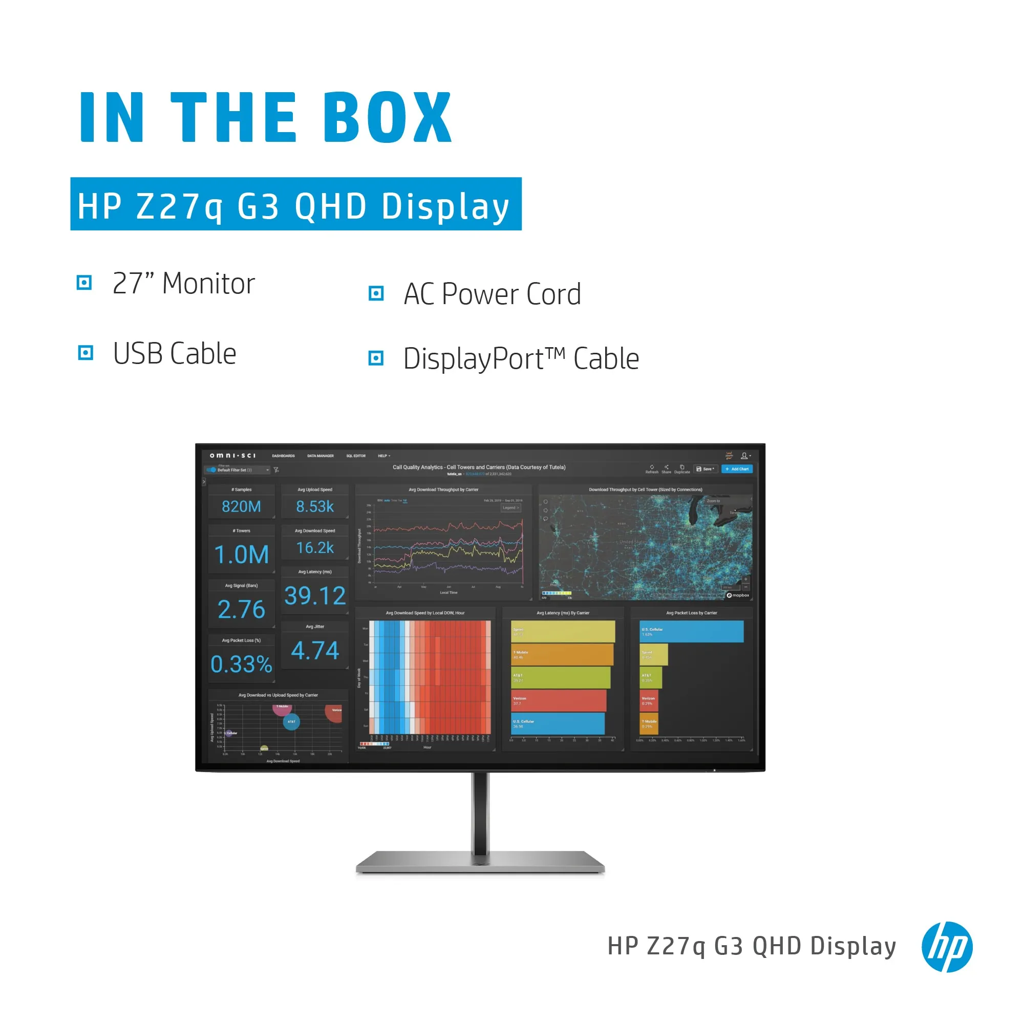 HP Z27q G3 27" QHD, IPS Monitor