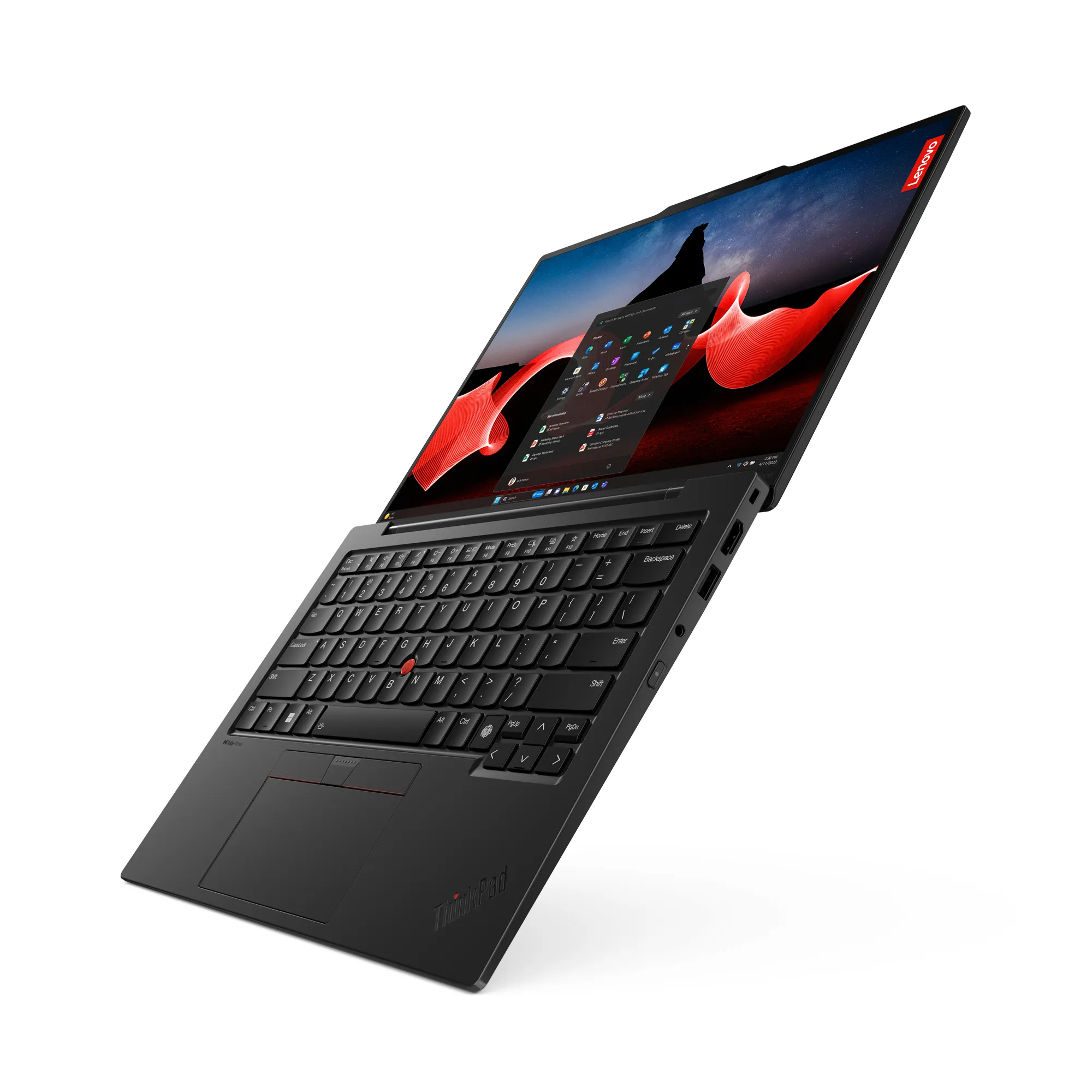 Lenovo ThinkPad X1 Carbon G12 14&quot; WUXGA, Intel Core Ultra 7 155U, 32GB RAM, 1TB SSD, Win 11 Pro - b&auml;rbar, Svart